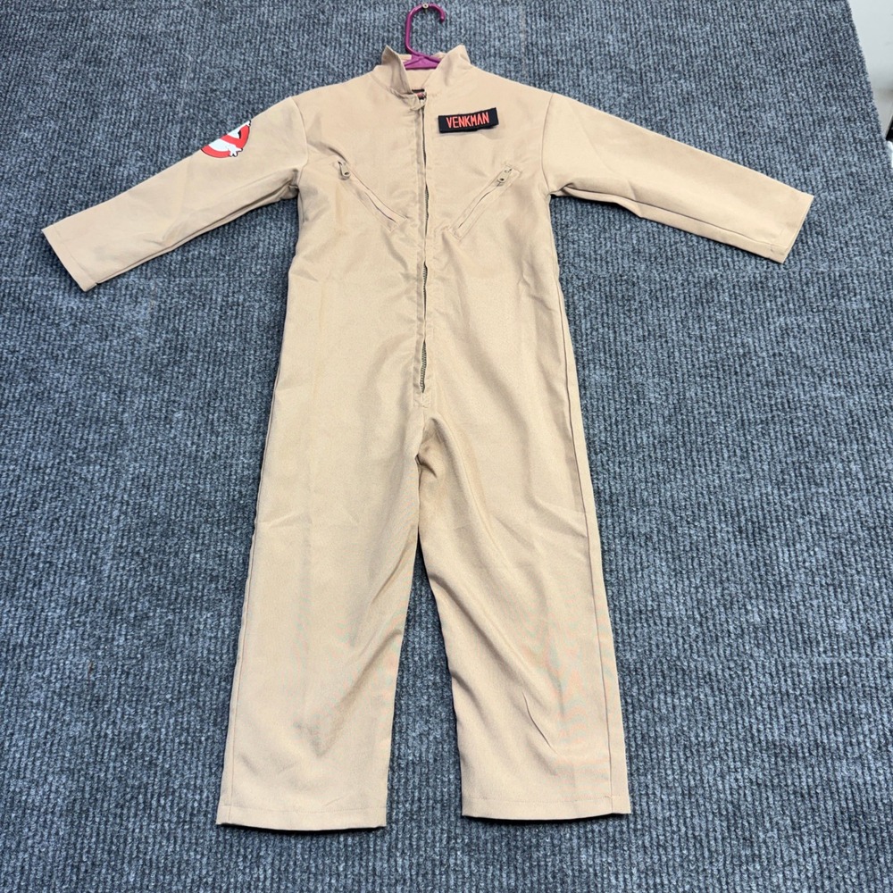 Ghostbusters Venkman Kid Size Unknown Costume Tan Jumpsuit Flight Suit Halloween